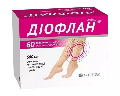 Диофлан, таблетки покрытые плёночной оболочкой, 500 мг, №60 | интернет-аптека Farmaco.ua