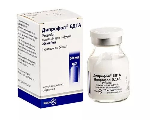 Дипрофол Едта, емульсія для інфузій, 50 мл, 20 мг/мл, №1 | интернет-аптека Farmaco.ua