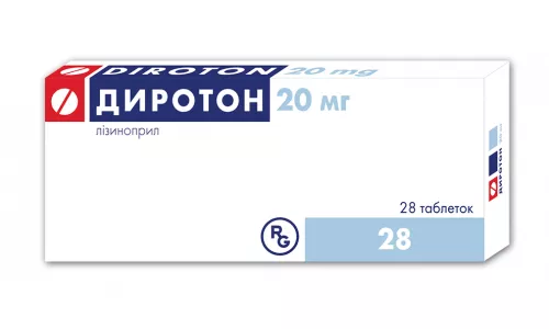 Диротон, таблетки, 20 мг, №28 | интернет-аптека Farmaco.ua