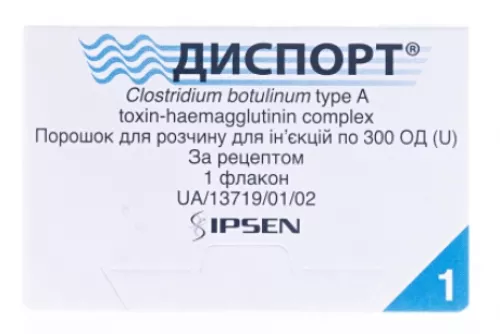 Диспорт, порошок для раствора для инъекций, флакон, 300 ЕД, №1 | интернет-аптека Farmaco.ua