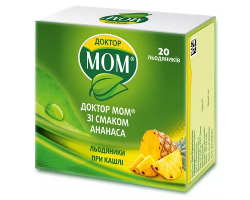 Доктор Мом®, льодяники, зі смаком ананасу, №20 | интернет-аптека Farmaco.ua