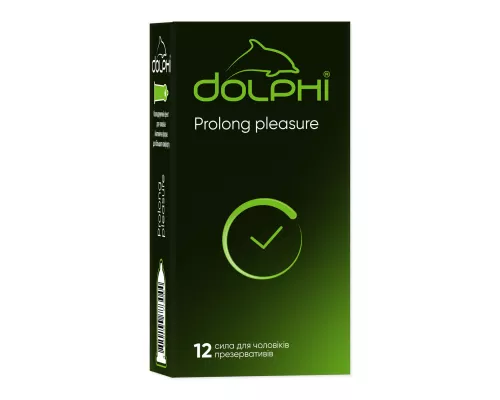 Dolphi Prolong Pleasure, презервативы латексные с пролонгуючим ефектом, №12 | интернет-аптека Farmaco.ua