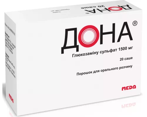 Дона, порошок для приготування розчину для перорального застосування, пакет 1500 мг, №20 | интернет-аптека Farmaco.ua