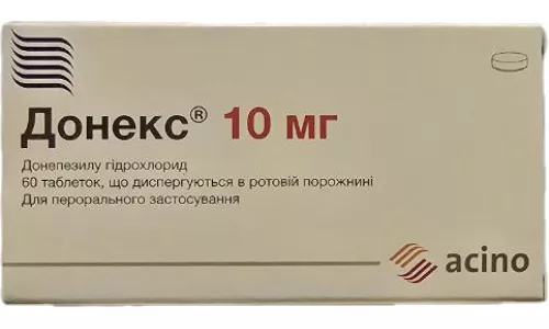 Донекс, таблетки що диспергуються в ротовій порожнині, 10 мг, №60 (10х6) | интернет-аптека Farmaco.ua