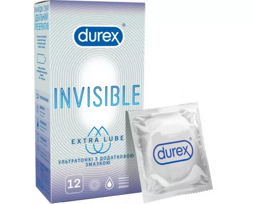 Durex Invisible Extra Lube, презервативы, №12 | интернет-аптека Farmaco.ua