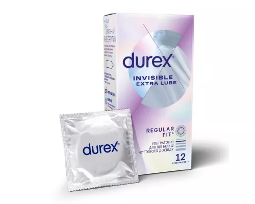 Durex Invisible Extra Lube, презервативы, №12 | интернет-аптека Farmaco.ua