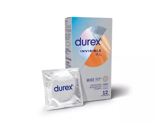 Durex Invisible XL, презервативи ультратонкі, №12 | интернет-аптека Farmaco.ua