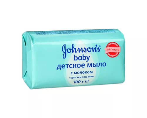 Джонсонс бебі, мило дитяче з молоком, 100 г | интернет-аптека Farmaco.ua