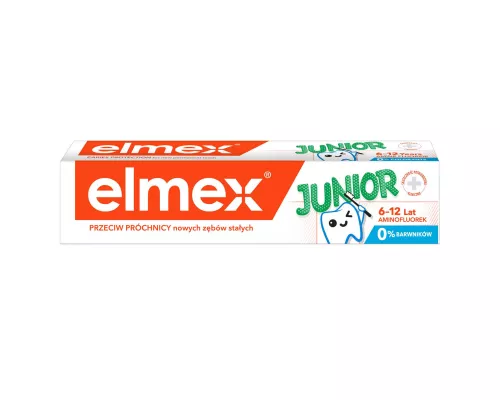 Elmex Junior, паста зубна для дітей, від 6 до 12 років, 75 мл | интернет-аптека Farmaco.ua