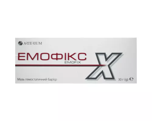 Емофікс, мазь-бар'єр гемостатична, для зупинки та запобігання носових кровотеч і пошкоджень шкіри, туба 30 г | интернет-аптека Farmaco.ua