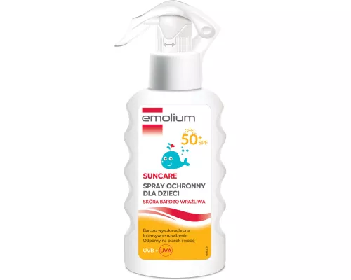 Emolium, спрей для тіла сонцезахисний дитячий, SPF50+, 175 мл | интернет-аптека Farmaco.ua