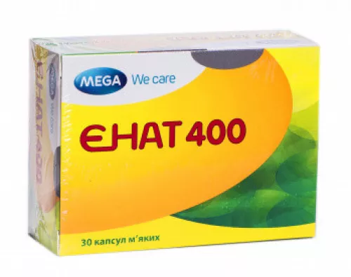 Енат 400, натуральний вітамін Е, капсули, №30 (10х3) | интернет-аптека Farmaco.ua