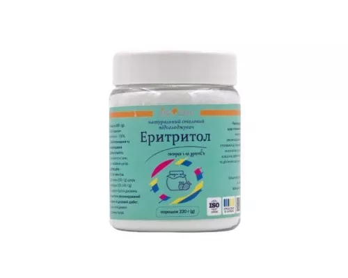 Эритритол, сахарозаменитель, порошок, контейнер 220 г | Farmaco.ua Эритритол, сахарозаменитель, порошок, контейнер 220 г | интернет-аптека Farmaco.ua