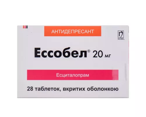 Эссобел, таблетки покрытые оболочкой, 20 мг, №28 | интернет-аптека Farmaco.ua