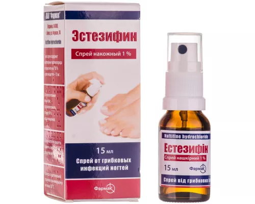 Эстезифин, спрей накожный, 15 мл, 1% | интернет-аптека Farmaco.ua
