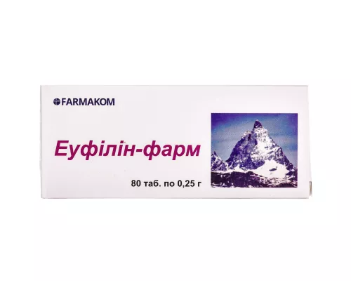 Эуфиллин-Фарм, капсулы 0.25 г, №80 | интернет-аптека Farmaco.ua