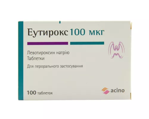 Еутирокс, таблетки, 100 мкг, №100 | интернет-аптека Farmaco.ua