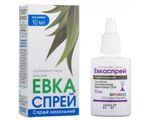 Евкаспрей, спрей назальний, 1 мг/мл, 10 мл | интернет-аптека Farmaco.ua