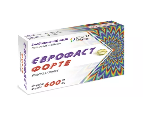 Еврофаст Форте, капсулы мягкие, 600 мг, №20 (10х2) | Farmaco.ua Еврофаст Форте, капсулы мягкие, 600 мг, №20 (10х2) | интернет-аптека Farmaco.ua