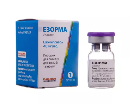 Эзорма, порошок для раствора для инфузий, 40 мг, №1 | интернет-аптека Farmaco.ua