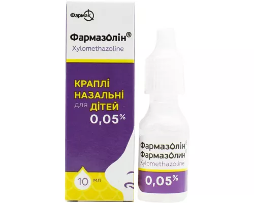 Фармазолин®, капли назальные, флакон 10 мл, 0.05% | интернет-аптека Farmaco.ua