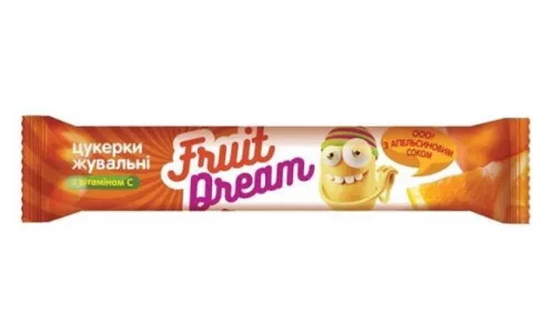Fruit Dream, цукерки жувальні з апельсиновим соком + вітамін С, 15 г | интернет-аптека Farmaco.ua