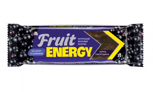 Fruit Energy, батончик фруктовий, чорна смородина, 30 г | интернет-аптека Farmaco.ua