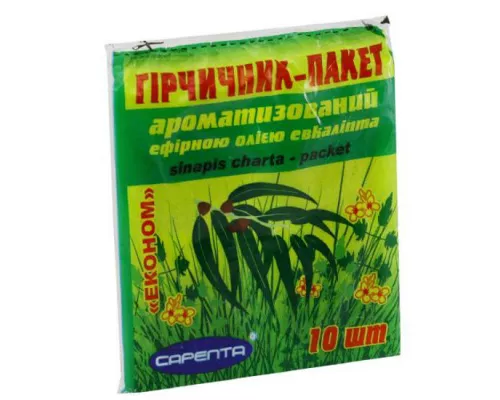 Гірчичник-пакет Економ, ароматизований, №10 | интернет-аптека Farmaco.ua