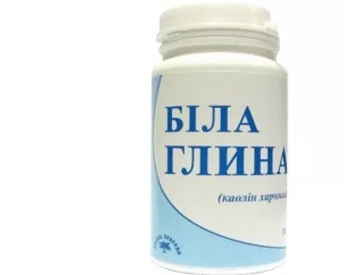 Глина Біла, коалін харчовий, капсули 0.35 г, №90 | интернет-аптека Farmaco.ua