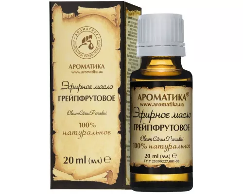 Грейпфрутовое эфирное масло, 20 мл | интернет-аптека Farmaco.ua