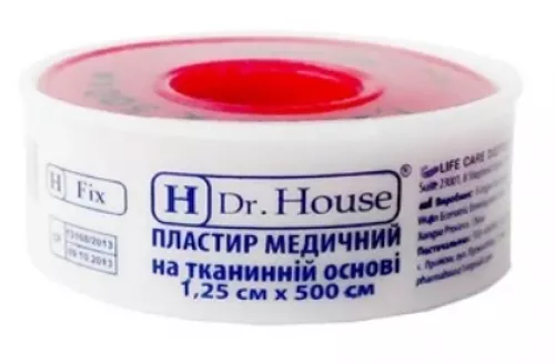 H Dr. House, пластырь, на нетканной основе, пластиковая упаковка, 1.25 см x 500 см, №1 | интернет-аптека Farmaco.ua
