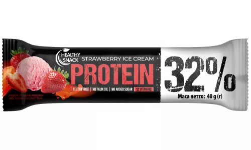 Healthy Snack Полуничне Морозиво, батончик протеїновий в молочній глазурі | интернет-аптека Farmaco.ua