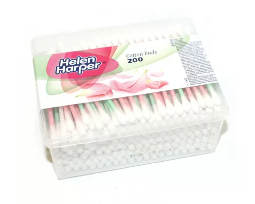 Helen Harper Cotton Buds, палички ватні, прямокутна упаковка, №200 | интернет-аптека Farmaco.ua