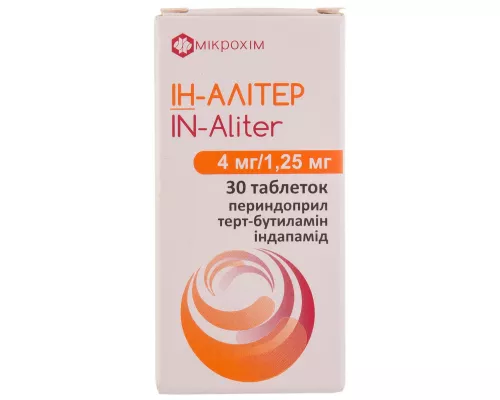 Ін-Алітер, таблетки, 4 мг/1.25 мг, №30 | интернет-аптека Farmaco.ua