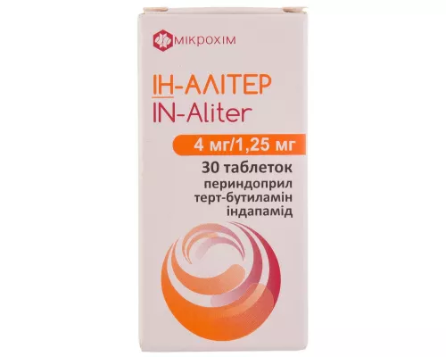 Ин-Алитер, таблетки, 4 мг/1.25 мг, №30 | интернет-аптека Farmaco.ua