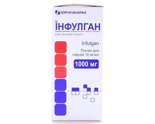 Інфулган, розчин для інфузій, 10 мг/мл, 1000 мг, флакон 100 мл | интернет-аптека Farmaco.ua
