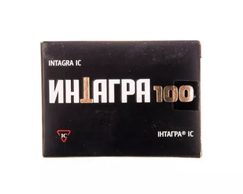 Інтагра ІС, таблетки вкриті оболонкою, 0.1 г, №2 | интернет-аптека Farmaco.ua