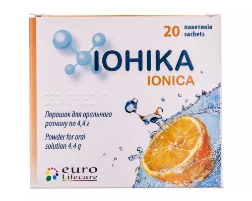 Ионика, порошок для орального раствора, пакет 4.4 г, №20 | интернет-аптека Farmaco.ua