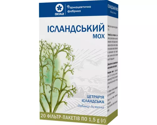 Исландский мох, фиточай, фильтр-пакет, 1.5 г, №20 | Farmaco.ua Исландский мох, фиточай, фильтр-пакет, 1.5 г, №20 | интернет-аптека Farmaco.ua