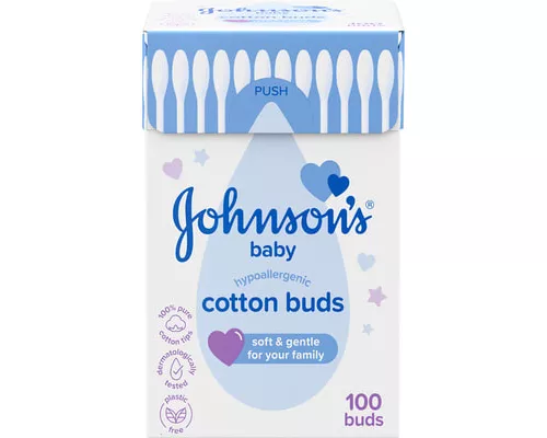 Johnson's Baby, палички ватні, №100 | интернет-аптека Farmaco.ua