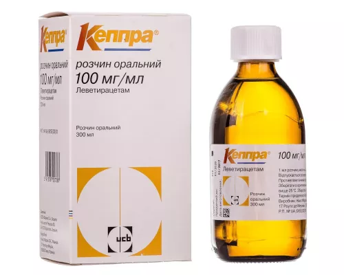 Кеппра®, раствор оральный, 100 мг/мл, флакон 300 мл, №1 | интернет-аптека Farmaco.ua