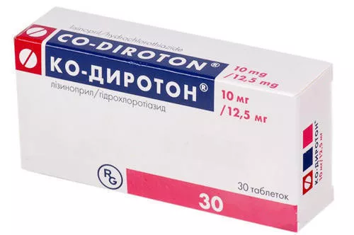 Ко-Диротон®, таблетки, 10 мг + 12.5 мг, №30 | интернет-аптека Farmaco.ua