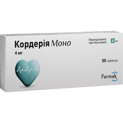 Кордерия Моно, таблетки 4 мг, №30 | Farmaco.ua Кордерия Моно, таблетки 4 мг, №30 | интернет-аптека Farmaco.ua