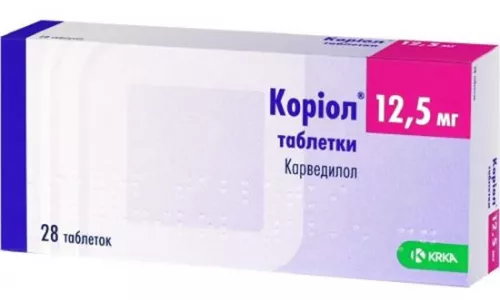 Коріол®, таблетки, 12.5 мг, №28 | интернет-аптека Farmaco.ua