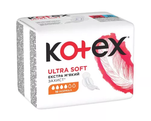 Kotex Ultra Soft Normal, прокладки гигиенические, №10 | интернет-аптека Farmaco.ua