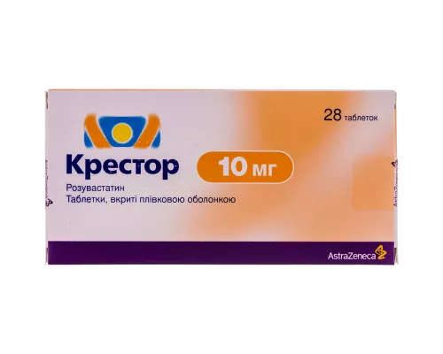 Крестор, таблетки вкриті оболонкою, 10 мг, №28 | интернет-аптека Farmaco.ua