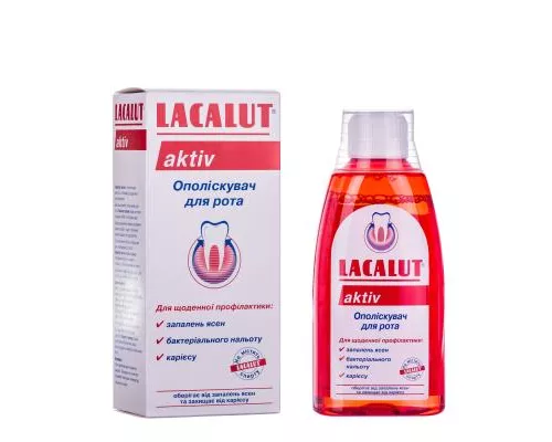 Lacalut Aktiv, ополаскиватель, для полости рта, 300 мл | интернет-аптека Farmaco.ua