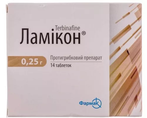 Ламикон, таблетки, 0.25 г, №14 | интернет-аптека Farmaco.ua