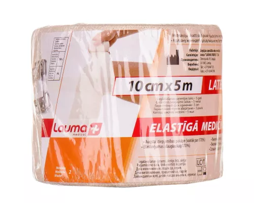 Lauma, бинт эластичный без латекса, модель 2, размер 10 см x 5 м | Farmaco.ua Lauma, бинт эластичный без латекса, модель 2, размер 10 см x 5 м | интернет-аптека Farmaco.ua