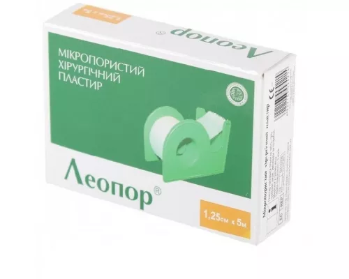 Леопор, лейкопластырь, микропористый, хирургический, 5 м х 1.25 см, №1 | интернет-аптека Farmaco.ua